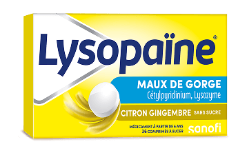 Lysopaïne Cétylpyridinium Lysozyme - Citron Gingembre